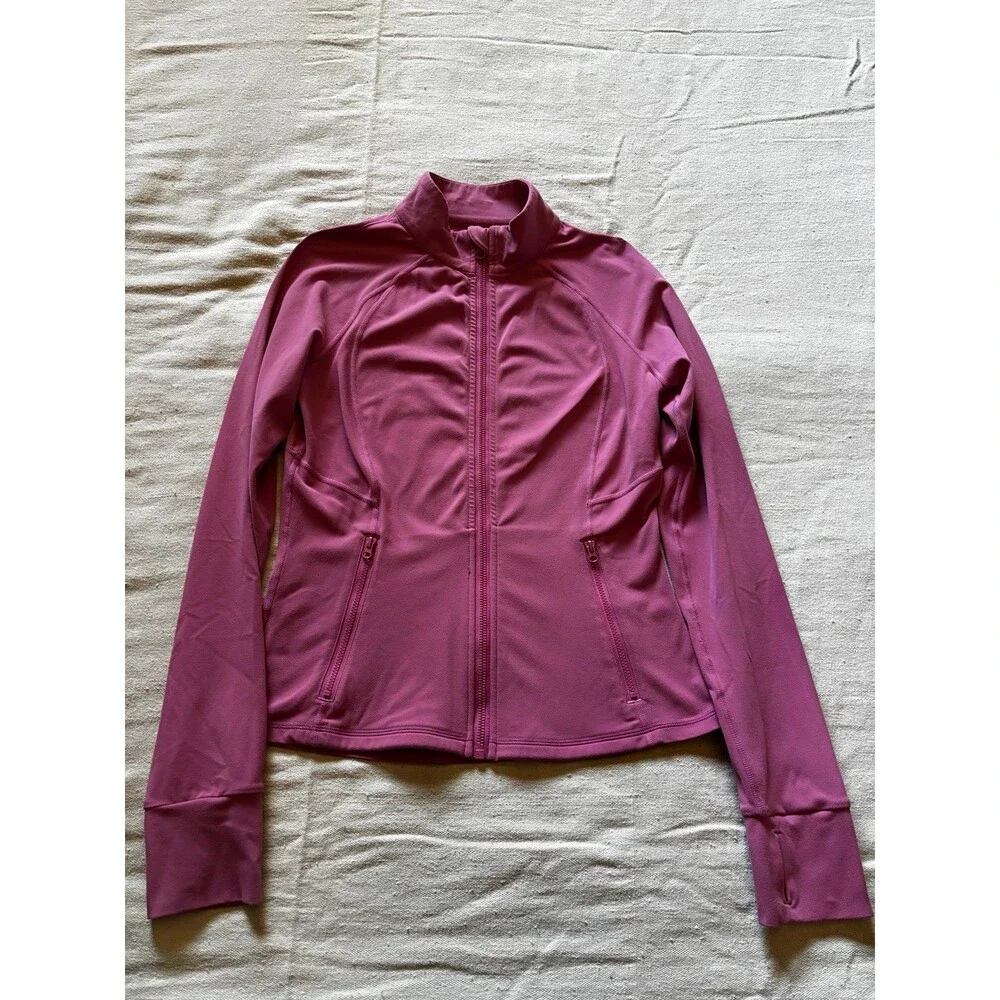 GLOWMODE SHEIN FeatherFit Full Zip Active Jacket Mauve Pink Medium